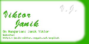 viktor janik business card